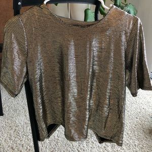 Shimmery open back top